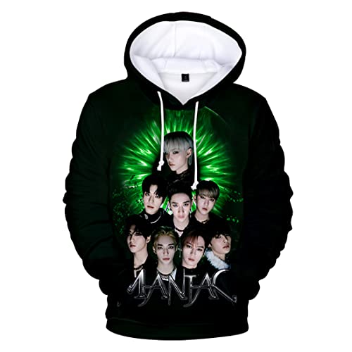 NCTCITY Herren Damen Kapuzenpullover Stray Kids Freizeit Langarm Hoodie Sweatshirt Neues Album MAXIDENT 3D Drucken Mantel Tops BangChan Changbin Hyunjin Felix Seungmin Jeongin Jisung Minho von NCTCITY