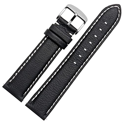 NDJQY Uhrenarmband aus echtem Leder für Ticwatch 2 Uhrenarmbänder, 20 mm, Schnellverschlussstifte, 20 mm, Achat von NDJQY