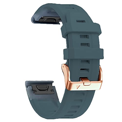 NDJQY Uhrenarmband für Garmin Fenix 7S 6S 6SPro 5S 5SPlus, 20 mm, Silikon, Rotgold, Stahlschnalle, Schnellverschluss, Easyfit-Armband, For Fenix 6S Sapphire, Achat von NDJQY