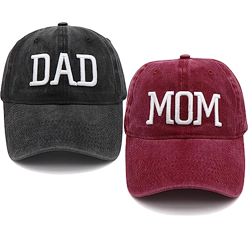Dad Gifts for Men Hats Funny Fathers Day Birthday Gifts Worlds Best Dad Embroidered Baseball Caps for Dad Father Husband Men, Dad - Mom, 7-7 5/8 von NDLBS
