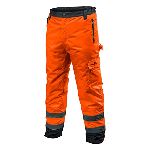 NEO TOOLS Profi Thermo Warnschutzhose EN 20471 Warnhose orange gelb Arbeitshose Warnschutz Sicherheitshose XXL orange von NEO TOOLS