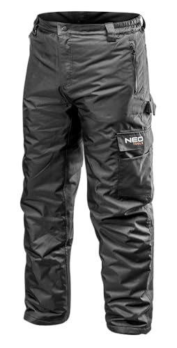 NEO TOOLS Thermo Männer Winter Arbeitshose S(48) - 3XL(60) | Robuste, Warme, wasserdichte, Winddichte aus Verstärktem Oxford-Gewebe - Gr. XL von NEO TOOLS