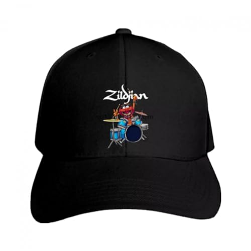 NESLIN Basecap Die Muppet Show Schlagzeug Schwarz Herren Snapback-Hut Schirmmütze Outdoor-Sport Weihnachten Geburtstag Geschenk von NESLIN