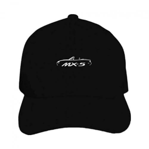 NESLIN Basecap Drucken Baseballkappe Mann Mazda Mx5 Inspiriertes Auto Grafik Hut Schirmmütze Herren Baseballkappen Sonnenhut Papa Hüte Weihnachten Geburtstag Geschenk von NESLIN