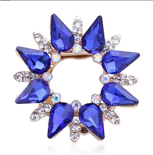 Damen Brosche Elegant Brosche Pins Legierung Schal Seide Blumenschnalle Pin Brosche Mit Doppeltem Verwendungszweck Blume Brosche Einfache Mode Perlenbrosche Damen Brosche Elegant Vintage (Color : Blu von NESPIQ