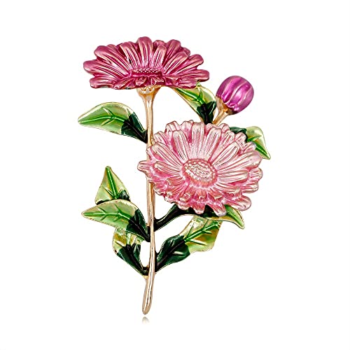 Damen Brosche Elegant Mode Kleine Gänseblümchen Broschen for Frauen Damen Tropföl Blume Brosche Corsage Pins Kleidung Brosche Fliege Damen Brosche Elegant Vintage (Color : C) von NESPIQ