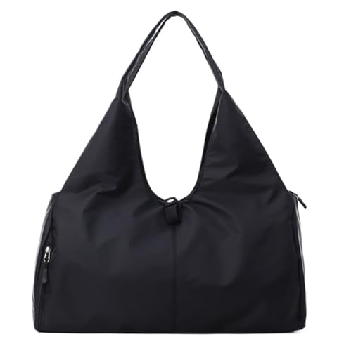 NESPIQ Für Reisen Kurzurlaub 18-Zoll-Reisetasche Für Damen, Handgepäck-Reisetasche Für Den Wochenendausflug Mit Schuhfach Mit Kulturbeutel (Color : Black, Size : 48 * 21 * 25cm) von NESPIQ