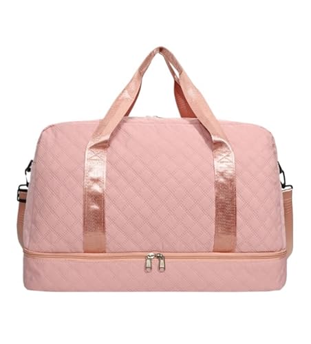 NESPIQ Für Reisen Kurzurlaub Weekender-Taschen Für Damen, Reisetasche, Großes Fassungsvermögen, Übernachtungstasche, Schuhfach Mit Kulturbeutel (Color : F, Size : 52 * 25 * 30cm) von NESPIQ