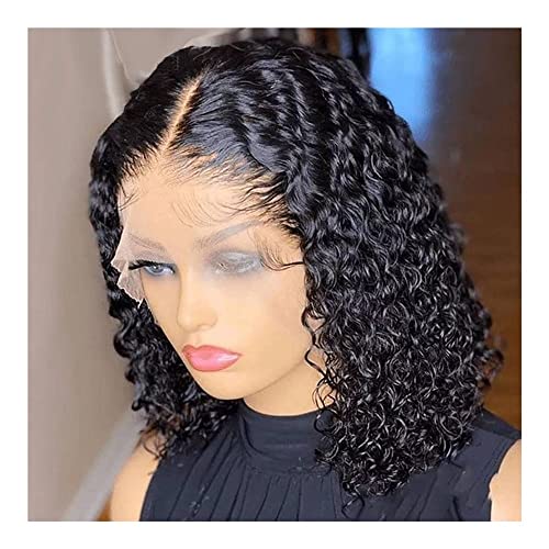 Perücken Lace Front Perücken Gezupfte Kurze Gewellte Locken Perücken Für Schwarze Frauen Wave Lace Frontal Bob Perücken Perücken Damen von NESPIQ