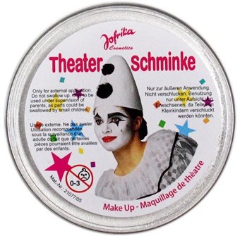 NET TOYS Theaterschminke Silber Karneval Schminke Fasching Kostümschminke Make Up Faschingsschminke von NET TOYS