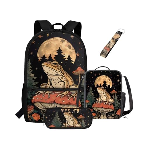 NETILGEN Rucksack für Kinder, Schultaschen-Set mit Lunchtasche, Federmäppchen, Schlüsselanhänger, 4-in-1, Vorschule, Kindergartener, Büchertasche, Rucksack, Wanderrucksack, Tagesrucksack NETILGEN Rucksack für Kinder, Schultaschen-Set mit Lunchtasche, Federmäppchen, Schlüsselanhänger, 4-in-1, Vorschule, Kindergartener, Büchertasche, Rucksack, Wanderrucksack, Tagesrucksack von NETILGEN