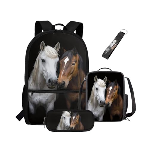 NETILGEN Schulranzen-Set für Kleinkinder, Jungen, Kinder, Rucksack, Teenager, Büchertasche mit Lunchbox, Federmäppchen, Schlüsselanhänger, lässiger Rucksack, Tagesrucksack, Grundtasche, Mitteltasche NETILGEN Schulranzen-Set für Kleinkinder, Jungen, Kinder, Rucksack, Teenager, Büchertasche mit Lunchbox, Federmäppchen, Schlüsselanhänger, lässiger Rucksack, Tagesrucksack, Grundtasche, Mitteltasche von NETILGEN