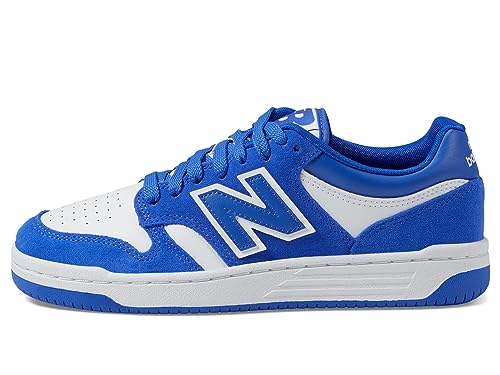 New Balance Boy's 480 V1 Lace-Up Sneaker, Marine Blue/White, 4 Big Kid von NEW BALANCE