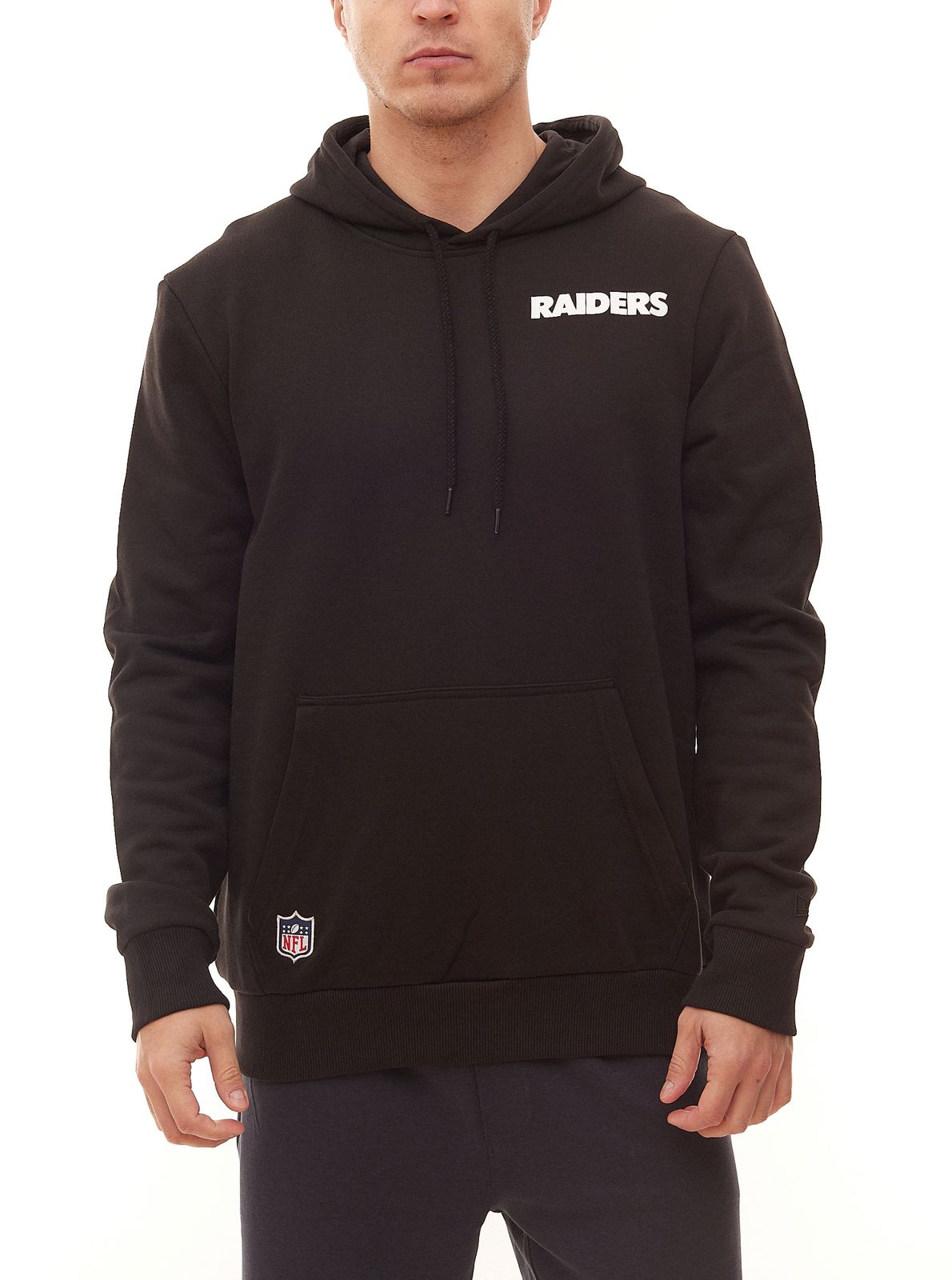 NEW ERA Las Vegas Raiders NFL Logo Outline Herren Hoodie Pullover mit Rückenprint 12827142 Schwarz von NEW ERA