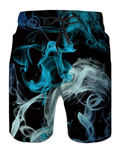 NEWISTAR Badehose für Herren Jungen Badeshorts für Männer Schnelltrocknend Schwimmhose Beachshorts Boardshorts Strand Shorts Trainingshose mit Mesh-Futter-3XL-Blauer Rauch Blauer Rauch von NEWISTAR