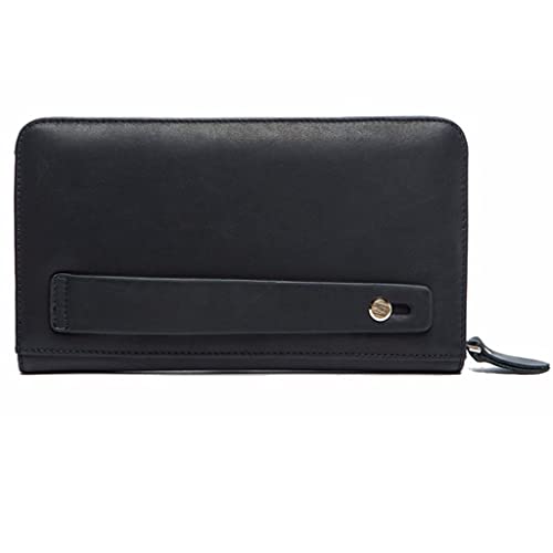 NEWNAN Brieftasche Lange Herren-Geldbörse Clutch Herren-Leder-Handtasche für Herren, Kartenhalter (Farbe: A, Größe: 22 x 3 x 13 cm) von NEWNAN