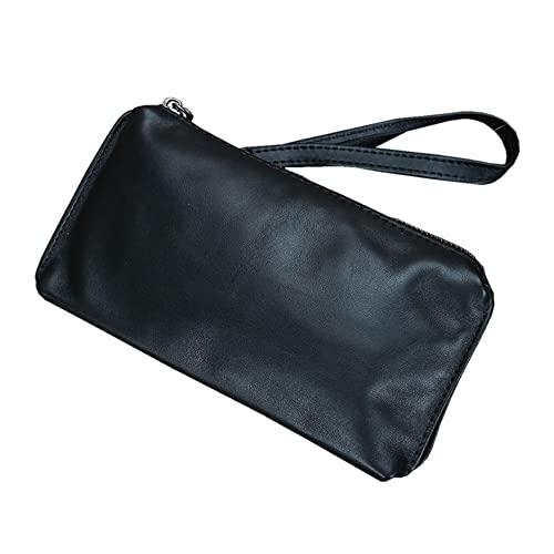 NEWNAN Clutch-Tasche für Herren, weiches Leder, Lange Geldbörse, modisch, lässig, Business-Handytasche (Farbe: A, Größe: 10 x 4 x 20 cm) von NEWNAN