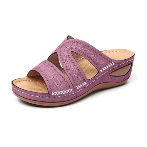 NEWWAN Blisscomfy Arch Support Wide Toe Box Open Toe Sandalen, leichte Sandalen (shape-B,36#) von NEWWAN