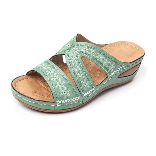 NEWWAN Blisscomfy Arch Support Wide Toe Box Open Toe Sandalen, leichte Sandalen (shape-D,37#) von NEWWAN