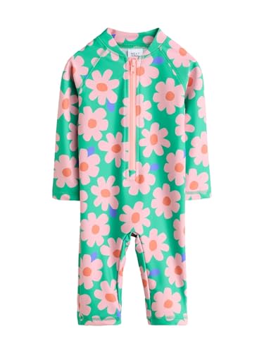 NEXT Sunsafe-Badeanzug mit langem Bein Green/Pink Flower 18-24 Monate NEXT Sunsafe-Badeanzug mit langem Bein Green/Pink Flower 18-24 Monate von NEXT