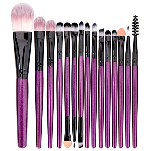 15-teiliges Make-up-Pinsel-Set, zum Verblenden von Rouge, Concealer, Augenbrauen, Augen, Kunstfaser, Make-up-Pinsel-Set, Make-up-Tool-Kit für Damen, komplettes Set von NGCG