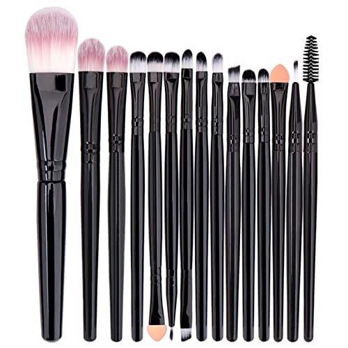 15-teiliges Make-up-Pinsel-Set, zum Verblenden von Rouge, Concealer, Augenbrauen, Augen, Kunstfaser, Make-up-Pinsel-Set, Make-up-Tool-Kit für Damen, komplettes Set von NGCG