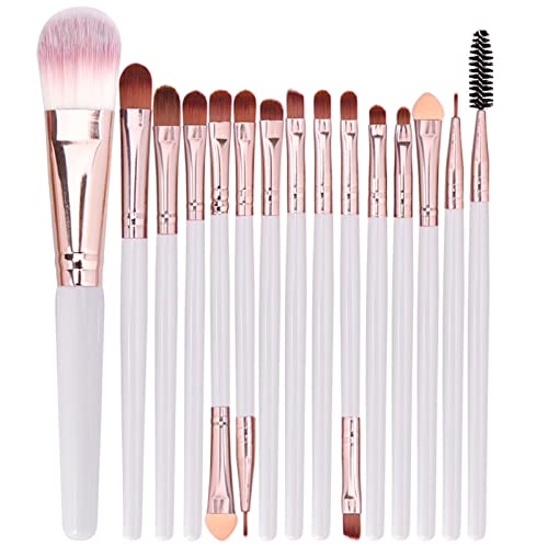 15-teiliges Make-up-Pinsel-Set, zum Verblenden von Rouge, Concealer, Augenbrauen, Augen, Kunstfaser, Make-up-Pinsel-Set, Make-up-Tool-Kit für Damen, komplettes Set von NGCG