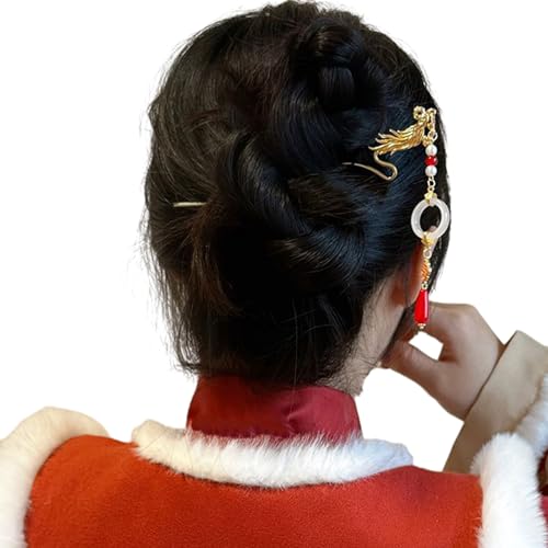 Chinesische Haarnadel im Vintage-Stil, mit Quasten, rutschfest, für Damen, formell von NGCG