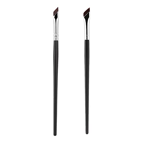 Eyeliner-Pinsel, ultradünn, feiner Winkel, flacher Augenbrauenpinsel unter den Augen, Make-up-Pinsel, präzise Detailpinsel, Make-up-Pinsel, Reinigungsschwämme/Halter, Organizer für Lidschatten von NGCG