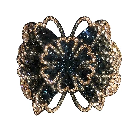 Haarspange mit Strasssteinen, Blumen-Haarspange für Damen, Kristall-Blumen-Haarspange, Strass-Blumen-Haarspange, Rheinest-Blumen-Haarspange von NGCG