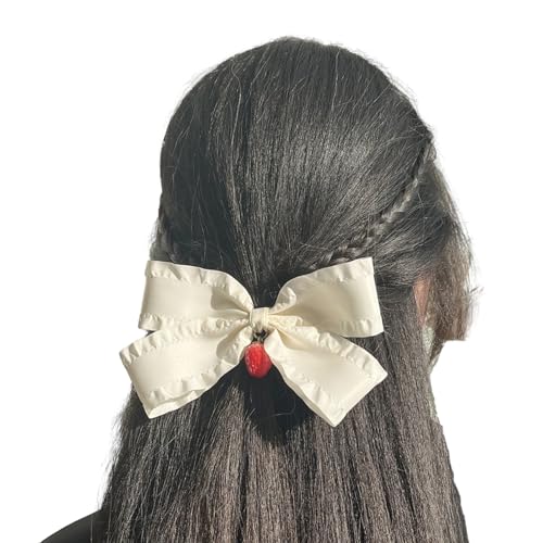 Süße Haarspange mit Rüschen für Mädchen, elegante Erdbeerstrauß-Accessoires, süße Balletcore-Haarspangen im Vintage-Stil von NGCG