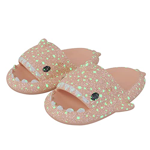 NIBESSER Hai Hausschuhe Leuchtend Cloud Shark Slides Slippers Unisex Hai Badelatschen Sommer Dusch Badeschuhe Strand Sandalen Lustig Haifisch Schlappen Slippers für Damen Herren von NIBESSER