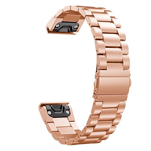 NIBYQ 20 22 26 mm Smartwatch-Armband aus Edelstahl, Schnellverschluss, Zubehörband für Garmin Fenix 7S 7 7X 6 6S 6XPo 5 5X 5S 3HR Armband, 22mm Fenix 5 5Plus, Achat von NIBYQ