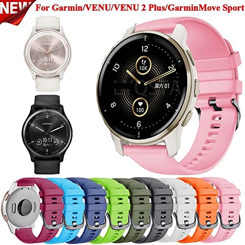 NIBYQ 20 22 mm Smartwatch-Armband für Garmin Venu/SQ/Venu2 Plus/Venu 2, Silikon-Armband Correa für GarminMove Sport Forerunner 158 55, For Forerunner 158 55, Achat von NIBYQ