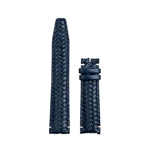 NIBYQ 20 mm / 22 mm Rindsleder, handgewebt, passend für IWC-Armband, Portugieser Pilotenuhr, gebogenes Ende, echtes Leder, 22 mm, Achat von NIBYQ