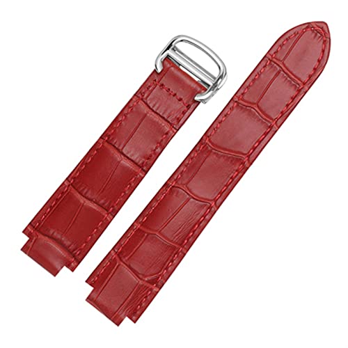 NIBYQ Für Cartier-Armbänder, hochwertige Farbe, echtes Leder, Faltschließe, Ersatz-Lederarmband, weibliches Armband, 14x8mmSilver clasp, Achat von NIBYQ