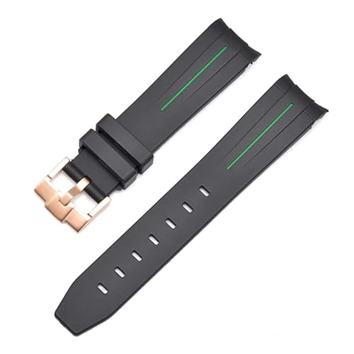 NIBYQ Gummi-Uhrenarmband für Rolex-Armband, 20 mm, 22 mm, 21 mm, Ersatz-Armbanduhr-Zubehör, 20 mm, Achat von NIBYQ