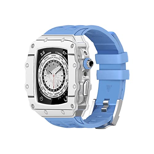 NIBYQ Kohlefaser-Modifikationsset, Armband für Apple Watch, 45 mm, 44 mm, Gummi-Armband für iWatch 8, 7, SE, 6, 5, 4, Mod Kit Gürtel, 45mm For 8/7, Achat von NIBYQ