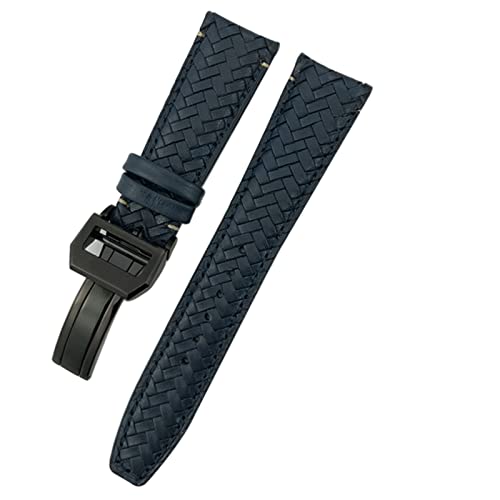 NIBYQ Lederarmband für IWC Portugieser Big Pilot IW377714 IW394005, blaues Armband, 20 mm, 21 mm, 22 mm, hochwertiges Rindslederband, 20 mm, Achat von NIBYQ