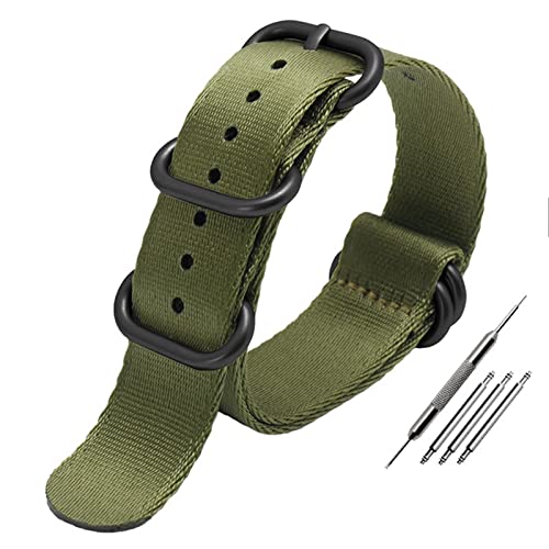 NIBYQ Nato-Nylon-Armband für OMG Canned 007, mehrfarbig, weich, seidig, 20 mm, 22 mm, Canvas-Armbänder, 20 mm, Achat von NIBYQ