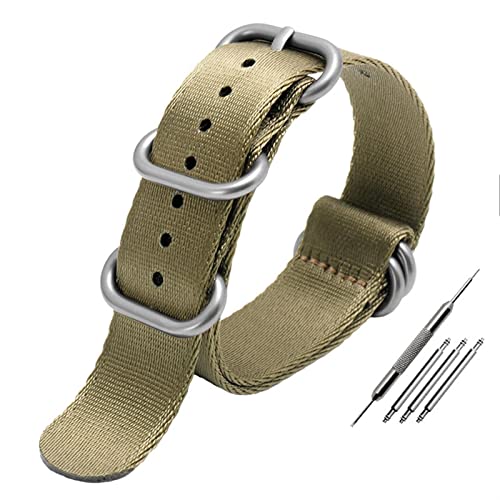 NIBYQ Nato-Nylon-Armband für OMG Canned 007, mehrfarbig, weich, seidig, 20 mm, 22 mm, Canvas-Armbänder, 20 mm, Achat von NIBYQ