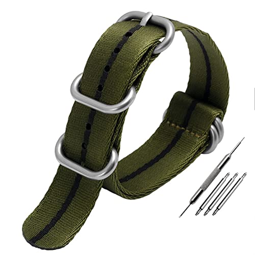 NIBYQ Nato-Nylon-Armband für OMG Canned 007, mehrfarbig, weich, seidig, 20 mm, 22 mm, Canvas-Armbänder, 20 mm, Achat von NIBYQ