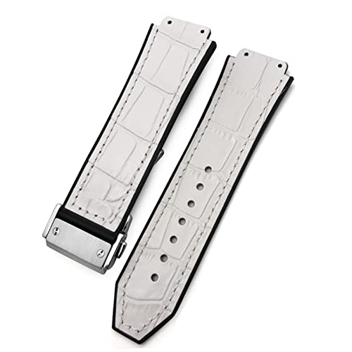 NIBYQ Uhrenarmband aus Rindsleder, 20 mm, 22 mm, 25 mm x 19 mm, passend für Hublot-Uhrenarmband, Kalbsleder, Silikon-Armbänder, 20X14x18mm, Achat von NIBYQ