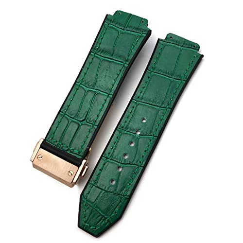 NIBYQ Uhrenarmband aus Rindsleder, 20 mm, 22 mm, 25 mm x 19 mm, passend für Hublot-Uhrenarmband, Kalbsleder, Silikon-Armbänder, 20X14x18mm, Achat von NIBYQ