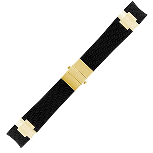 NIBYQ Wasserdichtes Uhrenarmband für Ulysse Nardin, Silikon-Gummi-Uhrenarmband, Sport-Armband, Ersatzzubehör, Teile, 22 mm, Achat von NIBYQ