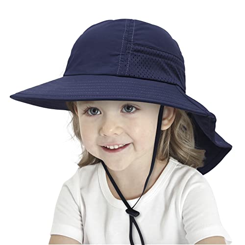 NICEYEA Kinder UV-Sonnenhut mit Langem Nackenschutz für Jungen UV Schutz UPF 50+ Sommerhut Sommermütze Nackenklappe Hut Mädchen Junge mit Verstellbarer Kinnriemen und Nackenschutz NICEYEA Kinder UV-Sonnenhut mit Langem Nackenschutz für Jungen UV Schutz UPF 50+ Sommerhut Sommermütze Nackenklappe Hut Mädchen Junge mit Verstellbarer Kinnriemen und Nackenschutz von NICEYEA