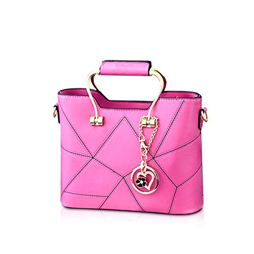 NICOLE & DORIS Schultertasche Damen Mode PU Leder Schick Shopper Handtasche Umhängetasche Tote Handtaschen mit Quasten Dunkelpink NICOLE & DORIS Schultertasche Damen Mode PU Leder Schick Shopper Handtasche Umhängetasche Tote Handtaschen mit Quasten Dunkelpink von NICOLE & DORIS