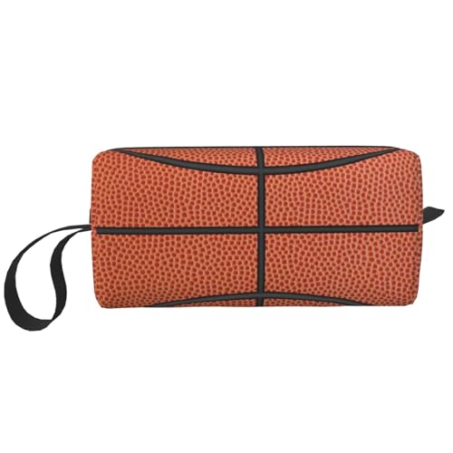 Basketball-Textur, Make-up-Tasche, Kosmetiktasche, tragbare Reise-Kulturtasche, Make-up-Tasche, Organizer von NIHAPUDW