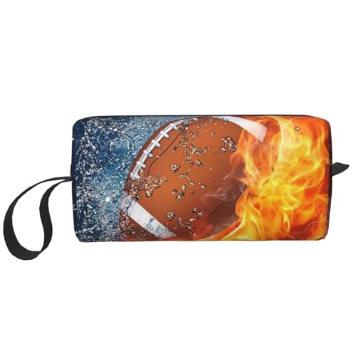 Feuerfußball, Make-up-Tasche, Kosmetiktasche, tragbare Reise-Kulturtasche, Make-up-Tasche, Organizer von NIHAPUDW