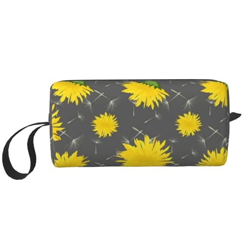 Karikatur, Blume, Von, Löwenzahn, Pattern, Make-up-Tasche, Kosmetiktasche, tragbare Reise-Kulturtasche, Make-up-Tasche, Organizer von NIHAPUDW